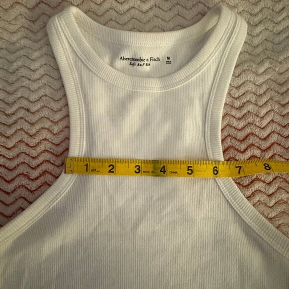 Abercrombie & Fitch Soft Ribbed White Bodysuit - Size Medium - Picture 6 of 10